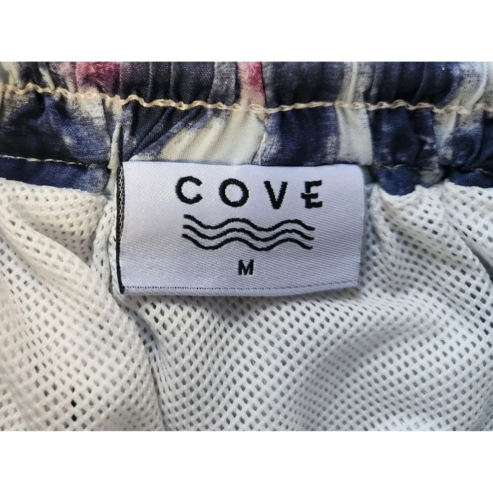 COVE‎ Men's Tie Dye Swim Trunks Shorts Elastic Waist Drawstring Pockets Size M